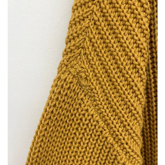 Jenni Kayne Organic Cotton Cabin V-Neck Relaxed Sweater Mustard REPAIRED - XL - Picture 7 of 16